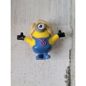 McDonald's Despicable Me minion hippie peace sign toy figure